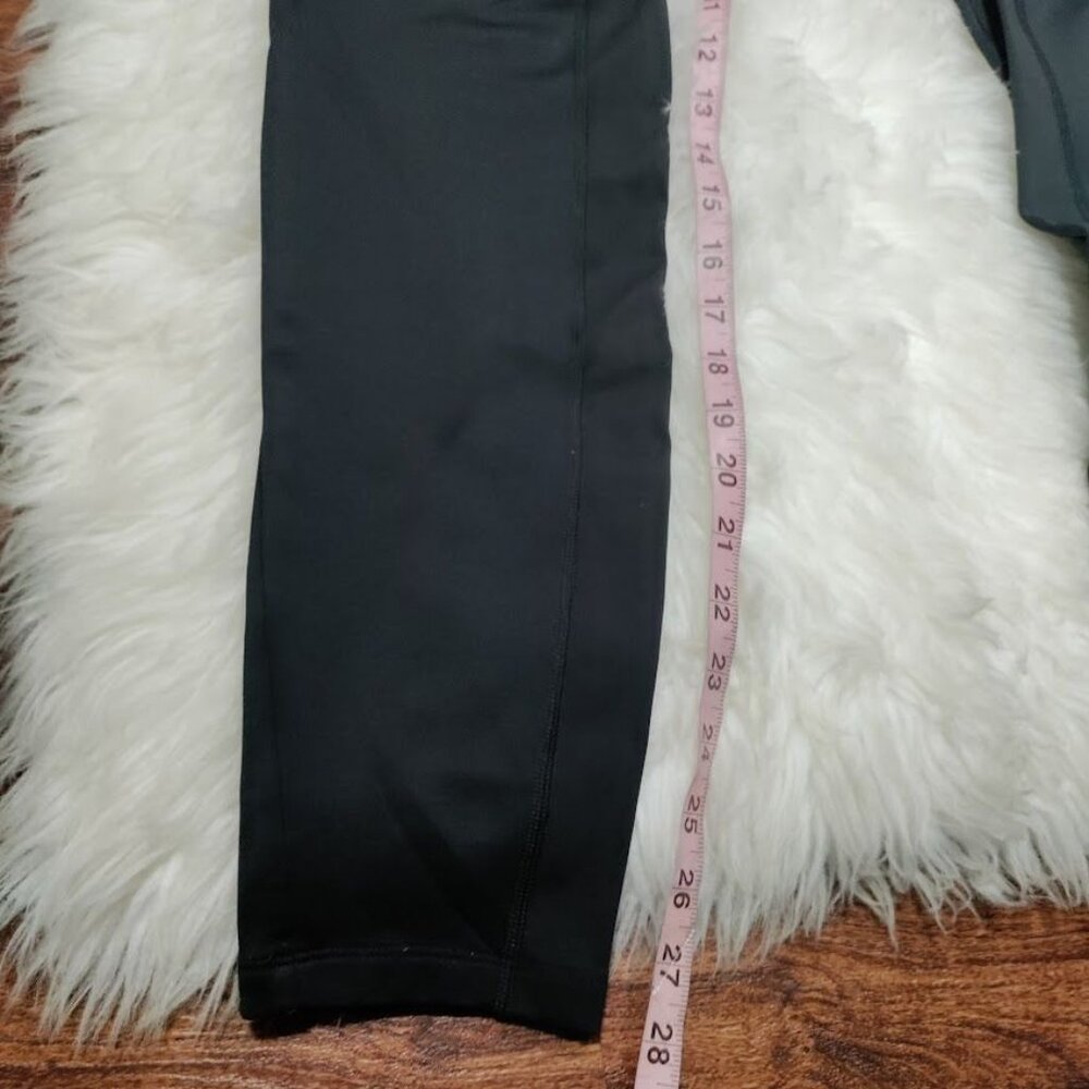 Athleta Peak Hybrid Womens Medium Pullover Mid-Rise Fleece Tight Leggings Black - Picture 13 of 13